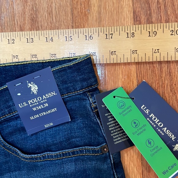 U.S. Polo Association Size 34 x 30 Men’s Stretch Slim Straight Jeans NWT - Picture 6 of 12
